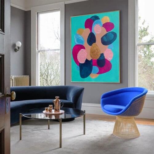 Modern Art Mint Abstract Painting On Canvas Acrylic Painting Painting Art Modern Art Handmade Artwork Large Art Canvas Artwork