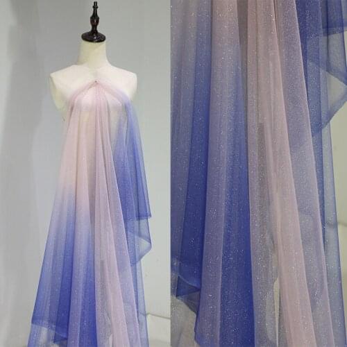 Net yarn wedding dress fabric soft yarn skirt material gradient dress skirt clothing designer fabric