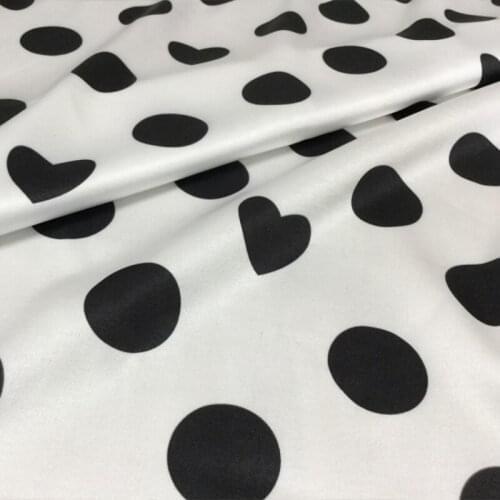 147cm wide printed fabric meter love wave dot printed shirt dress fabric 100% polyester fabric wholesale polyester cloth