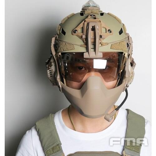 FMA Clear Batlsking Viper Visor Anti Fog Tactical Goggles for Helmet 3mm Thick TRANSPARENT/BLACK/SILVER-PLATED Lenses TB1361