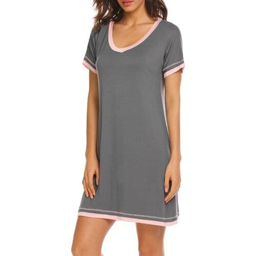 Healthy Women Clothes Solid Modal Nightdress Nightwear Sexy Women Sleepwear V-Neck Nightgown Vestidos Girl Lingerie
