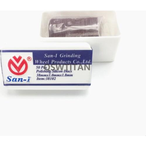 Dental Lab Technician Materials San-1 Polishing Silicon Discs For Metal Copings 38*1.0*1.8mm,50 pcs/box