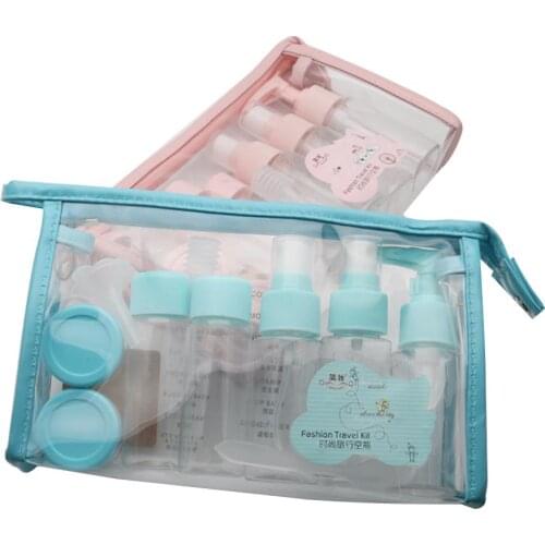 10Pcs Refillable Travel Empty Cosmetic Lotion Spray Bottle Atomizer Dispenser Plastic Face Cream Lotion Makeup Container