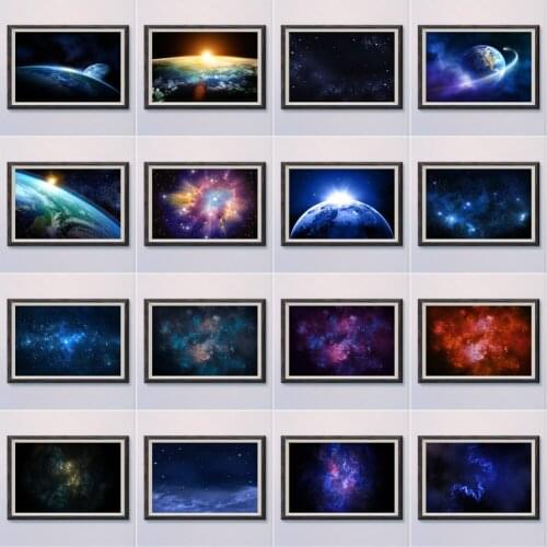 2-3 Star Nebula Starlight Natural Scenery Space Cosmos Starry Magnificent Wall Silk HD Poster Art Decoration Gift