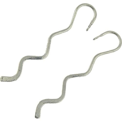 20 Pieces Wholesale Tibetan Silver Tone Beading Wavy Bookmarks With Loop DIY Findings Making Crafts