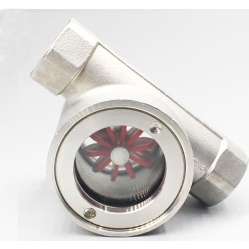 3/8" 1/2" 3/4" 1" -2" BSPT Female Window Sight Glass Flow Indicator With Impeller