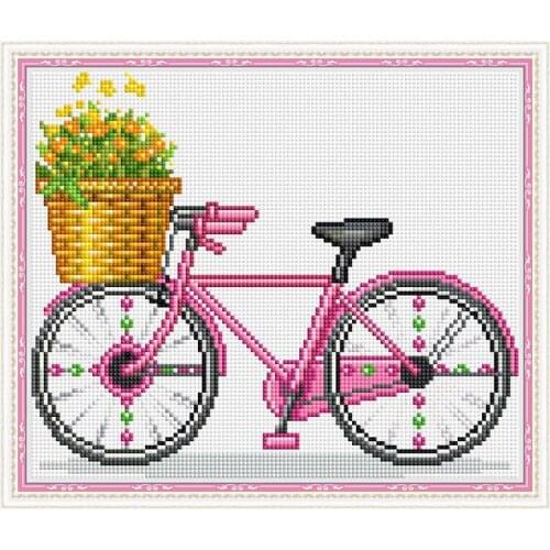 Flower bicycle 5D DIY full drill diamond painting square/round diamond simple manual mosaic diamond embroidery home decor gifts