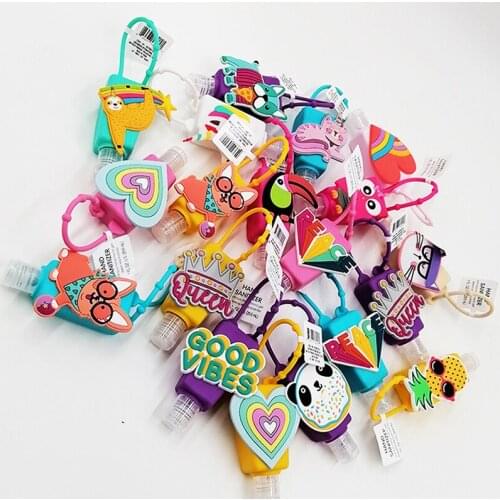 1PC Cartoon Silicone Bath Baby Shower Hand Sanitizer Bottle Antibacterial Holder Kids Jungle Party Favors