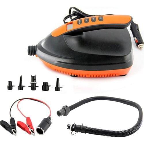 12V Car Electric Air Pump 16psi Outdoor Kayak Paddle Board Airbed Boat Swimming Pool High Pressure LCD Digital Display Inflator