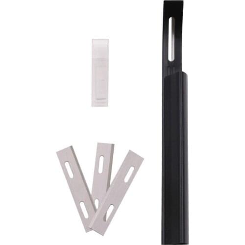 Stainless Steel Safety Beveler Skiver Thinning Leather Craft Blade Knife+3 Blades DIY Seams Tool for Handmade Sewing Accessories