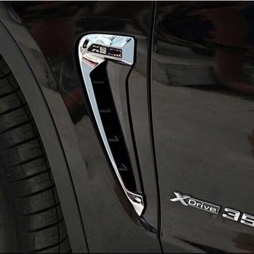 Side edge racing car gills fender vents decorative cover trim sticker frame for X5 F15 exterior accessories