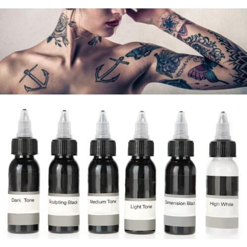 30ml/Bottle 6 Colors Tattoo Permanent Makeup Ink Pigment Practice Microblading Safe Professional Beauty Body Art Inks Supplies