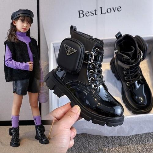 Autumn Children Martin High Boots Girls Princess Student Black Performance Spring Breathable Kids Baby Fashion Toddler Shoes
