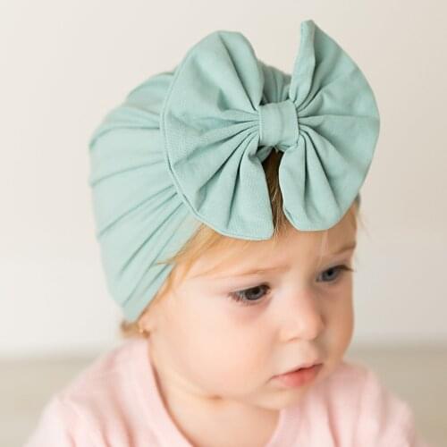 Baby Hat Kids Bow Cap Newborn Girls Beanie Turban Infant Props