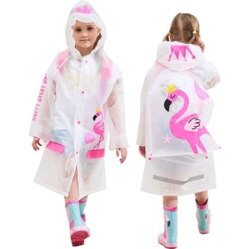 Children Thicken Waterproof Rainwear rain jacket Kids Cartoon Rain Coat At Outdoor Raincoat for Girls Boy Yellow Raincoat