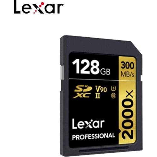 Lexar Memory Card 128GB Professional SD Card 64GB 2000x High Speed SDHC SDXC Card 32G UHS-II Card U3 For 4K Full HD Video Camera