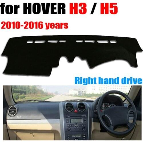 RKAC Car dashboard covers mat for HOVER H3 H5 2010-2016 years Right hand drive dashmat pad dash cover auto dashboard accessories