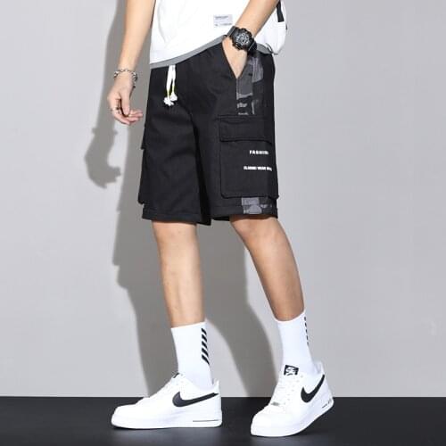 Ruppshch 2021 Summer Solid Casual Shorts Men Cargo Shorts Plus Size 4Xl Beach Shorts M-8Xl