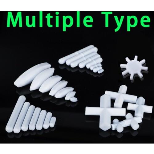 PTFE Magnetic Stirrer Stir Bar Cylindrical Olive Magneton Stirring Mixer White Spin Bars , Multiple Sizes For Choosing