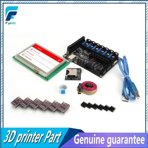 FYSETC F6 V1.3 ALL-in-one Mainboard + 4.3 inch LCD Display 4.3" Touch Screen With SD Reader + 6pcs DRV8825 Stepper Motor Driver