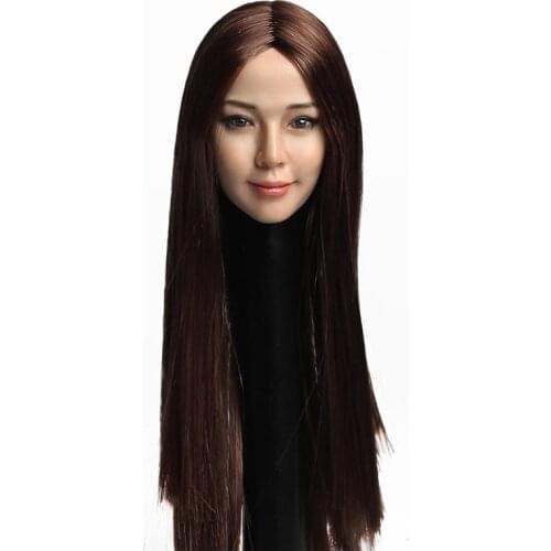 1/6 Asian Beauty Girl Head Sculpt Model Estartek SUPER DUCK SDH010 for 12inch Tbleague Action Figure Accessory