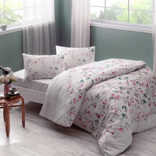 TAC TEXTILE TURKEY,ONE SIZE DUVET COVER SET %100 COTTON HOME DECORATION BEDROOM TEXTILE ROSINA SERIES