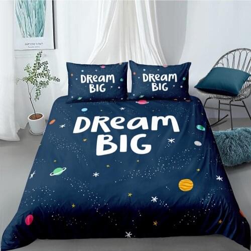 Planets Bedding Set Cartoon Creative Fashionable Duvet Cover Soft King Queen Twin Full Single Double Unique Design Bed Set