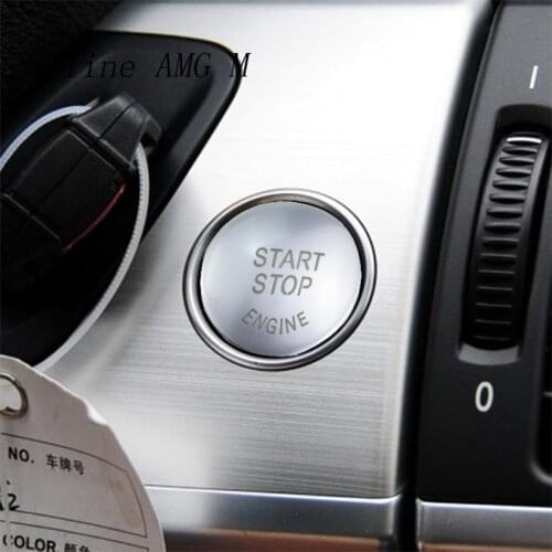 Car styling ENGINE START STOP switch buttons decoration Covers Stickers For BMW X5 X6 E70 E71 x5m x6m Interior Auto Accessories