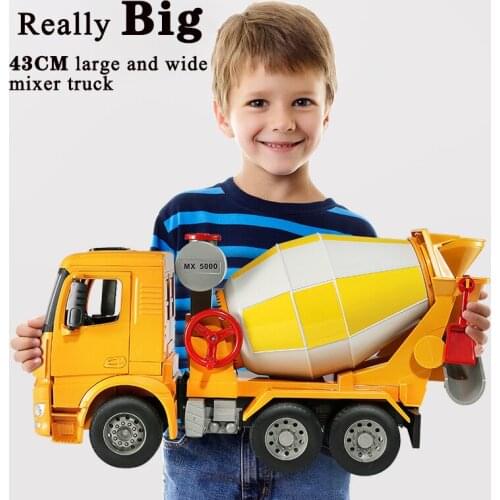 Oversized childrens inertia simulation toy engineering vehicle lighting music mixing cement dump truck model childrens toys