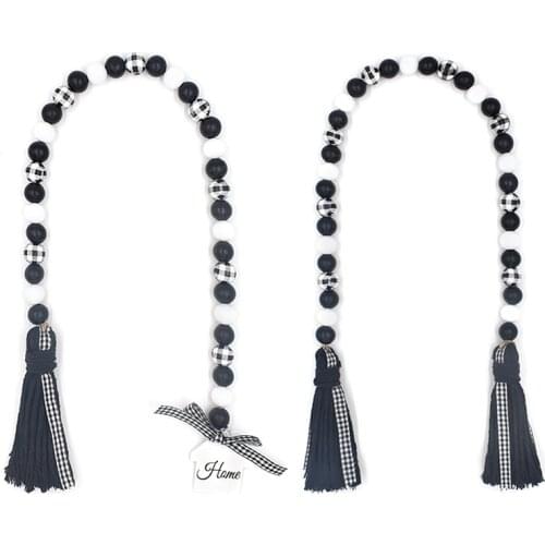 New Tassel Beads Pendan Bedroom Decoration Wall Hanging Ornaments Color Wooden Beads Tassel Home Decoration Pendant Room Decor