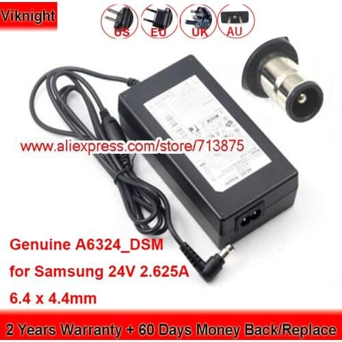 Genuine A6324_DSM 24V 2.625A AC Adapter for Samsung A6324_DSM HW-H751 WIRELESS MULTIROOM SOUNDBAR HW-H7501 Power Supply