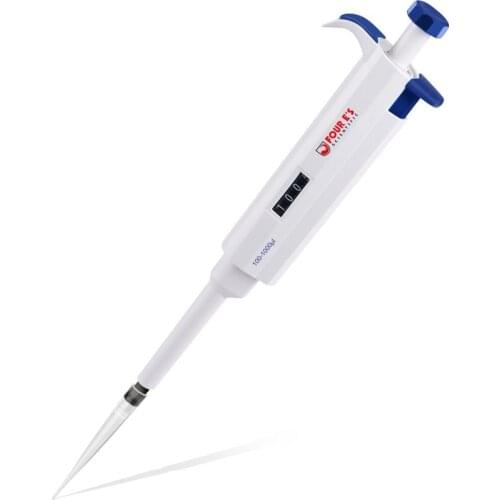 100-1000ul Pipette Single Channel Adjustable Pipette Gun Digital 1ml Pipettor Transfer Pipet Come With Pipette Tips