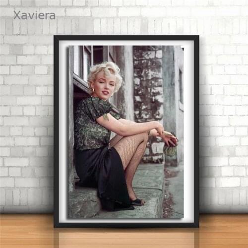 Nordic Style Poster Actor Marilyn Monroe Print Poster Sexy Girl Modular Picture Modern Home Decoration for Living Room Frameless