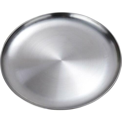 Stainless Steel Flat Dish Plate Insulated Thick Buffet Platter for Bbq Dish Plates 2020 New Kitchen Accessories