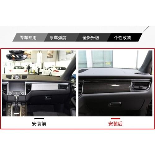 Fit for Porsche Macan interior modification of carbon fiber console interior door trim multimedia panel