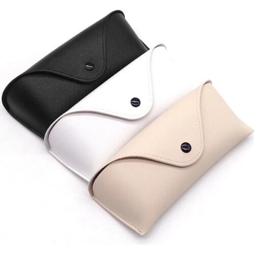 Durable PU Leather Eye Glasses Sunglasses Shell Hard Case Protector Box Pouch Bag Simplicity Solid Spectacle Case Accessories