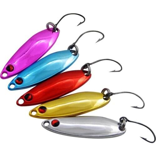 3g Fishing Tackle Bait Fishing Metal Spoon Lure Bait For Trout Bass Spoons Small Hard Sequins Spinner Spoon