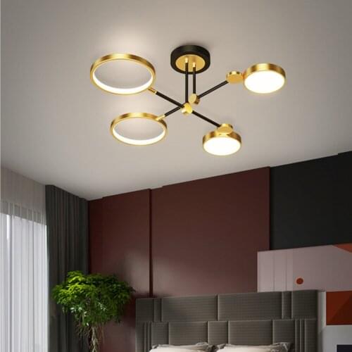 Dimmable Modern LED Ceiling Lights for Dining Room Bedroom Study Room Kitchen Nordic Ceiling Lamp Gold/Black