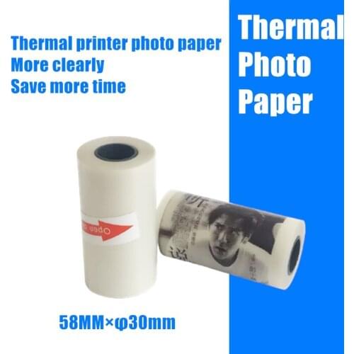 HD Self-adhesive Thermal Photo Paper Sticker Label Paper Receipt for 58mm Peripage P6 Baypage Paperang POOOLI Photo Printer