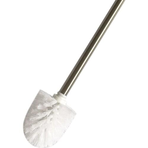 Toilet Cleaning Brush Stainless Steel Long Handle Moderate Bristles Hardness Easy To Clean For Kitchen Bathroom Cleaning Tool