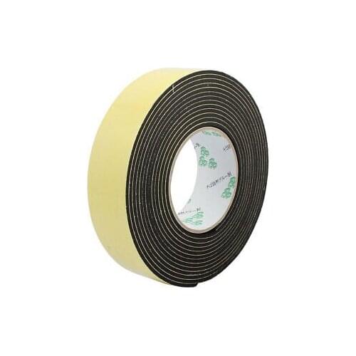 40mm Width 3mm Thickness Single Side Sponge Foam Tape Black 5 Meter Length