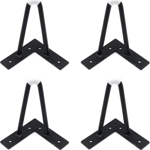 4 Pcs Furniture Leg Hairpin Legs 6 Inch Heavy Duty Floor Protector Furniture Legs for Dining Table Coffee Table