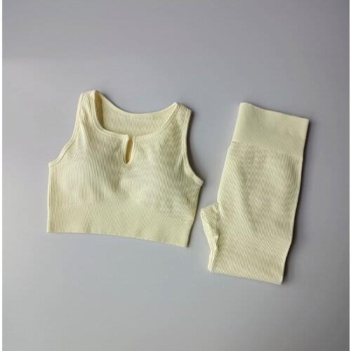 Womens Tracksuit Fashion Slim Fitness Running Seamless Knitted Shorts Yoga Set Shockproof Gathered Sports Bra Suit