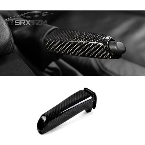 SRXTZM Newest For BMW 3 Series E90 2005-2012 F30 F34 3GT 2013-2017 1PCS Carbon Fiber Handbrake Pull Rod Cover Car Accessories