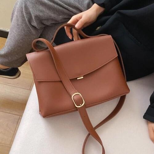 Vintage Fashion Ladies Messenger Bag Female Tote Bag New Quality PU Leather Womens Designer Handbag High Capacity Shoulder Bags