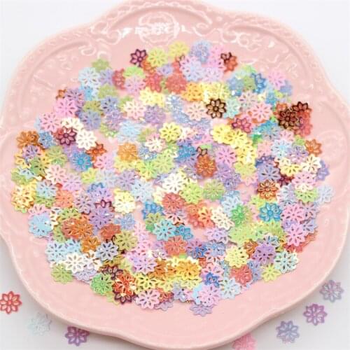 YPP CRAFT 9mm Flowers Shape Sequins PVC Flat for DIY Card Making Craft Color Collection