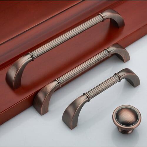 1pc Antique Door Handles Drawer Pulls Carved European Kitchen Cabinet Handles and Knobs Retro Table Furniture Handles