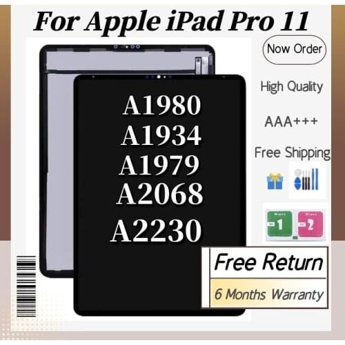 100% Tested For Apple iPad Pro 11 1st 2nd A1980 A1934 A1979 LCD Display Touch Screen Panel Screen Assembly Replacement Part