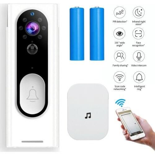 1080P Smart WiFi Video Doorbell Camera Visual Intercom With Chime Night Vision for Apartments Ring Alarm for Home Security