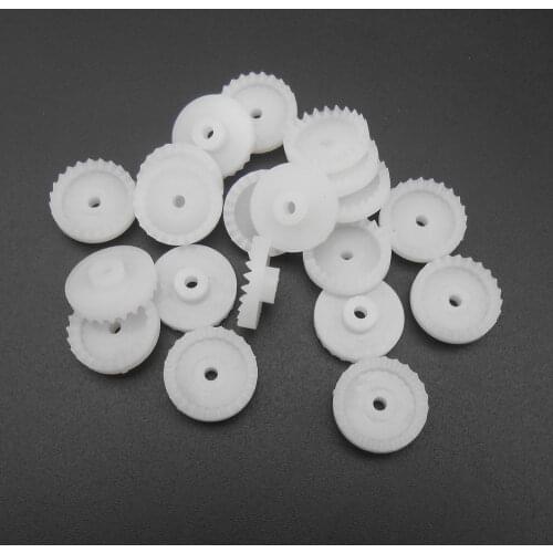 20Pcs 0.5M 24T Plastic Crown Gear 0.5 Modulus 24 Teeth Aperture 2mm 1.95mm Tight Distribution 4.5MM X 13MM Gears NEW C242A FD504